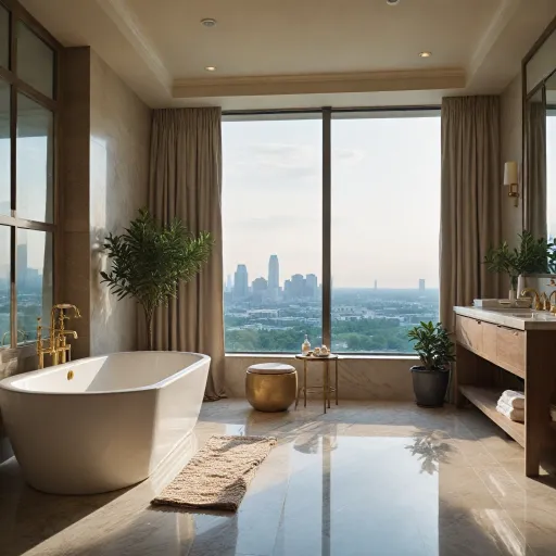 Elegant hotels in Dallas TX with hot tub style soaking tubs for a refined stay