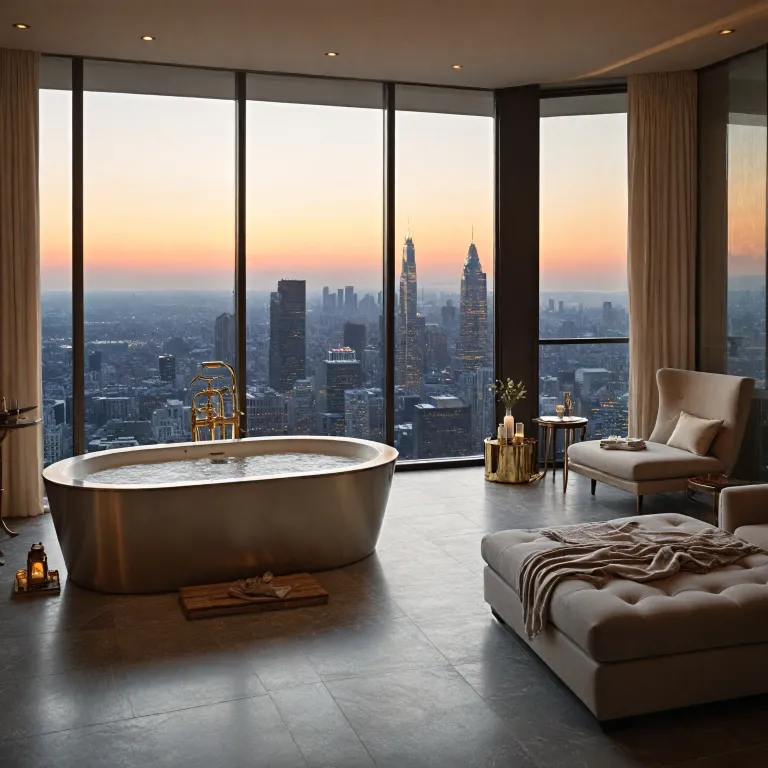 Elegant hot tub in room hotel stays for a refined city escape