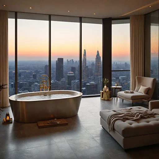 Elegant hot tub in room hotel stays for a refined city escape