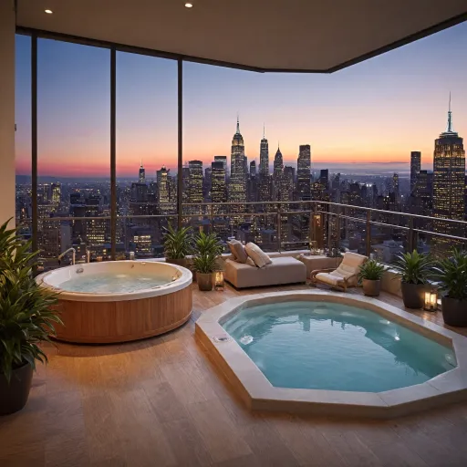 Elegant new york city hotel with hot tub options for a refined urban escape