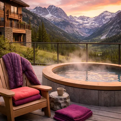 Late spring, cold mountains: the hot tub stays that justify a jacket in May