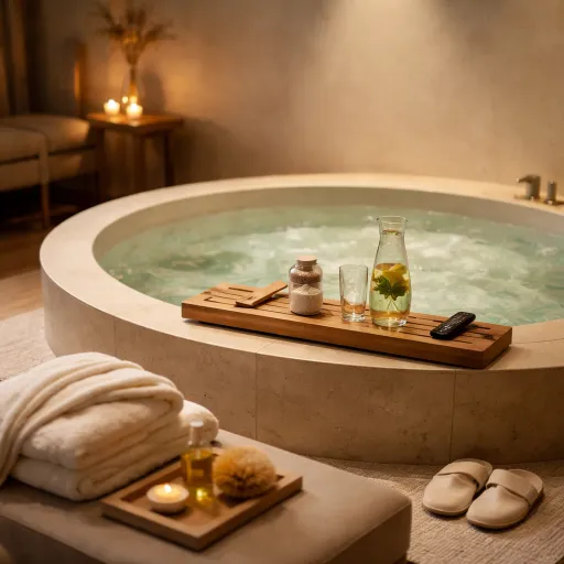 Elegant hotel hot tub in room stays for your next indulgent escape