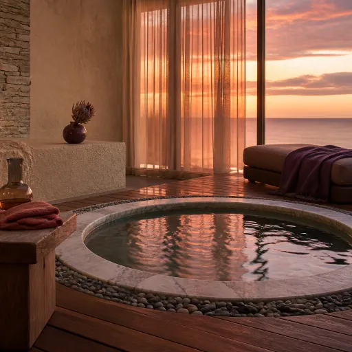 Elegant hot tub in room hotels for a refined escape