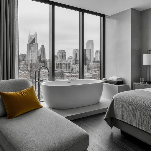 Elegant Nashville hotels with hot tubs in the room for a refined city escape